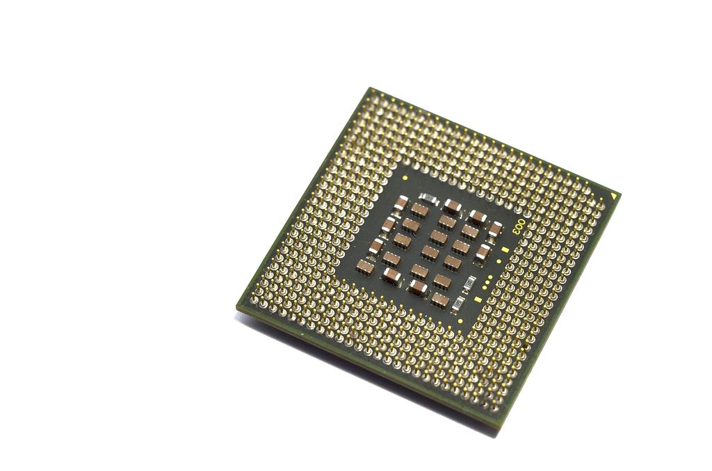 Technical drawing of a CPU